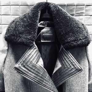 Stunning wool, shearling and leather